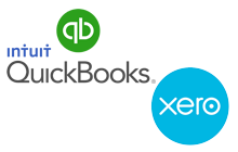 Quickbooks, Xero Logos